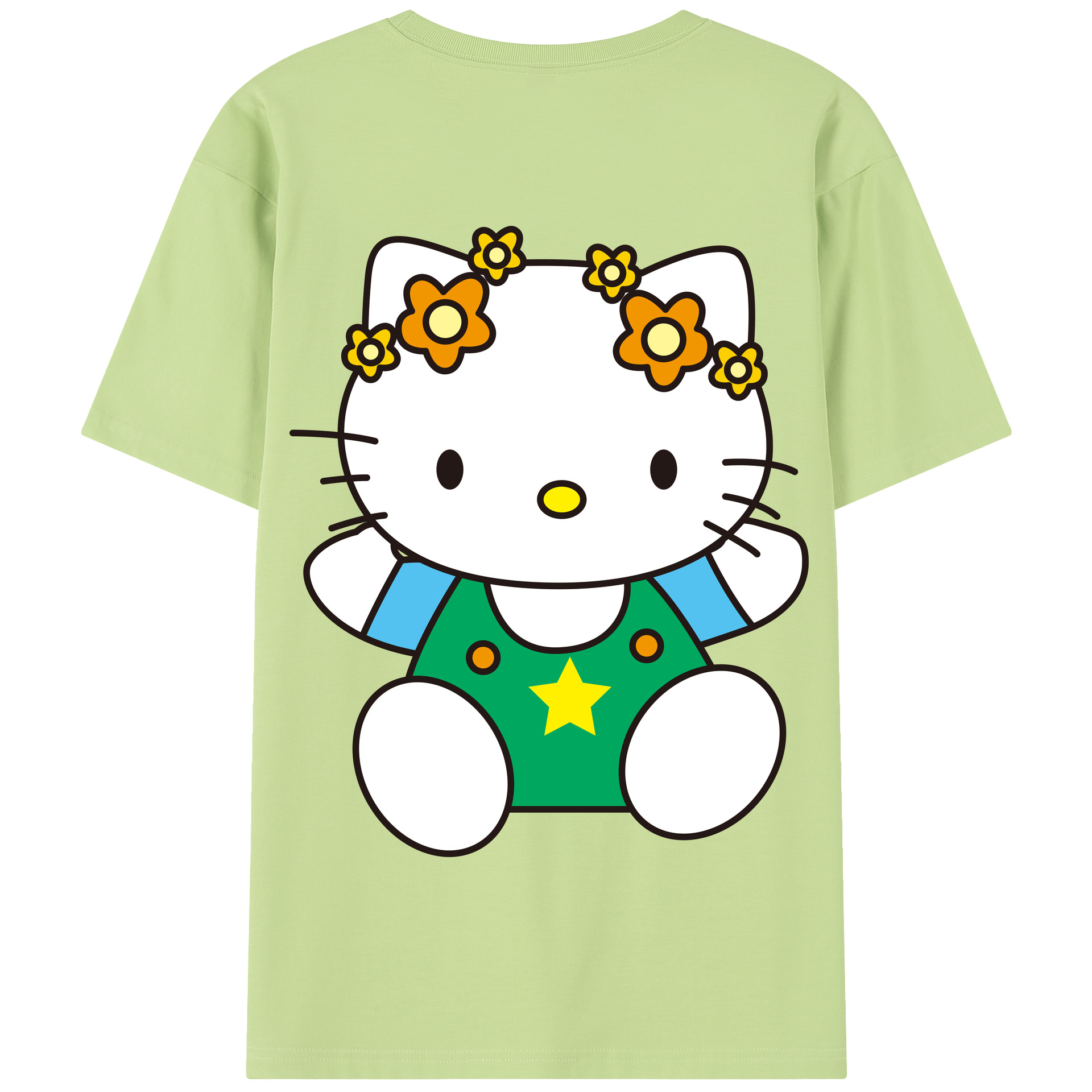 （画像用） Hello Kitty ハローキティ 綿100％半袖Tシャツ（背面プリント）